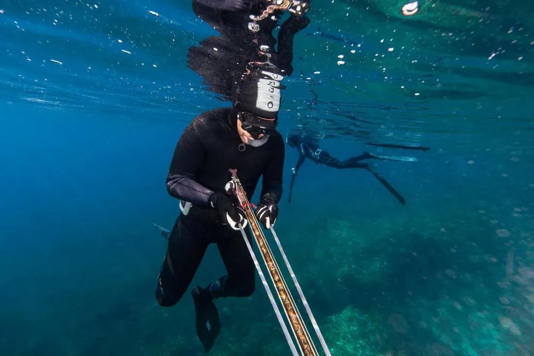 Spf 500 Free-Diving Spearfishing Flexible Snorkel, Grey, 5401_000, large image number 8