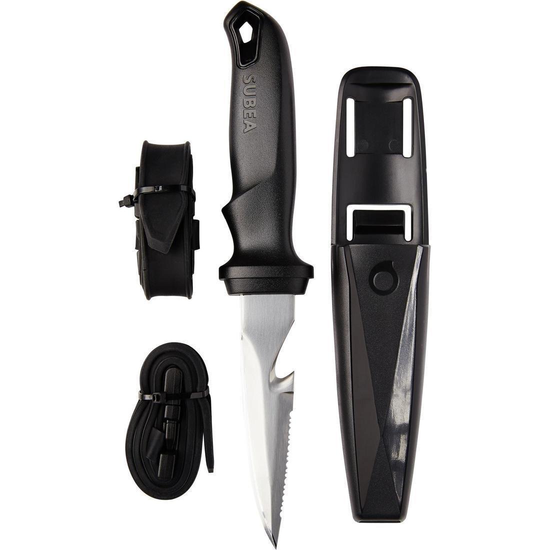 Scd Scuba Diving Stainless Steel Pointed Tip Knife, Black, No Color, large image number 6
