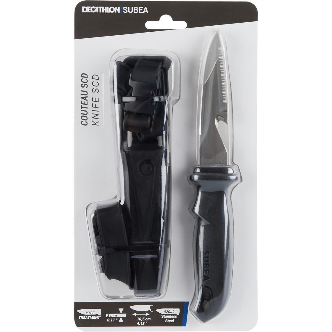 Scd Scuba Diving Stainless Steel Pointed Tip Knife, Black, No Color, large image number 8