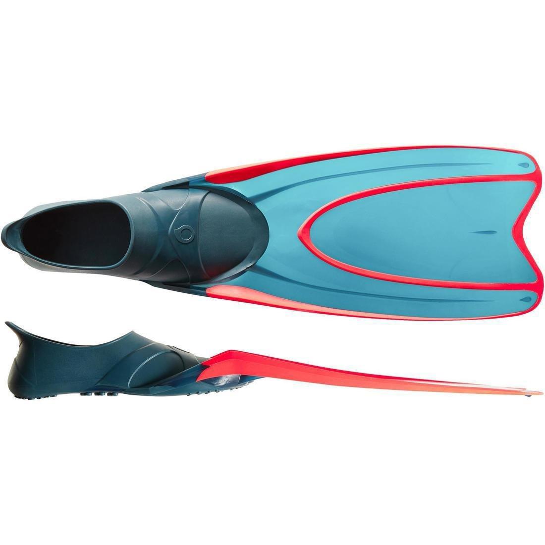 Adult Snorkelling Fins Snk 900 Neon Grey, Blue, No Color, large image number 2