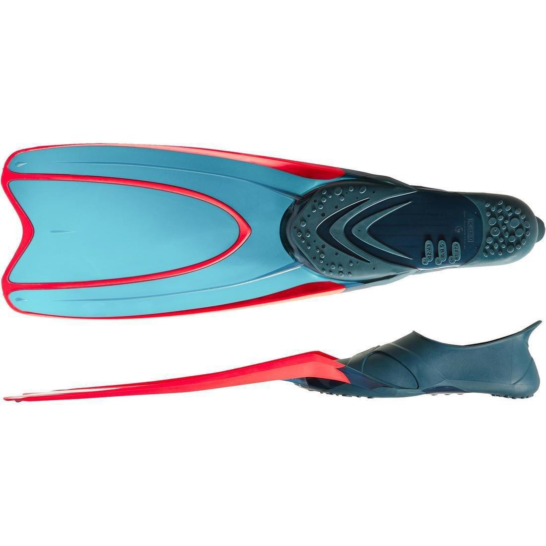 Adult Snorkelling Fins Snk 900 Neon Grey, Blue, No Color, large image number 3