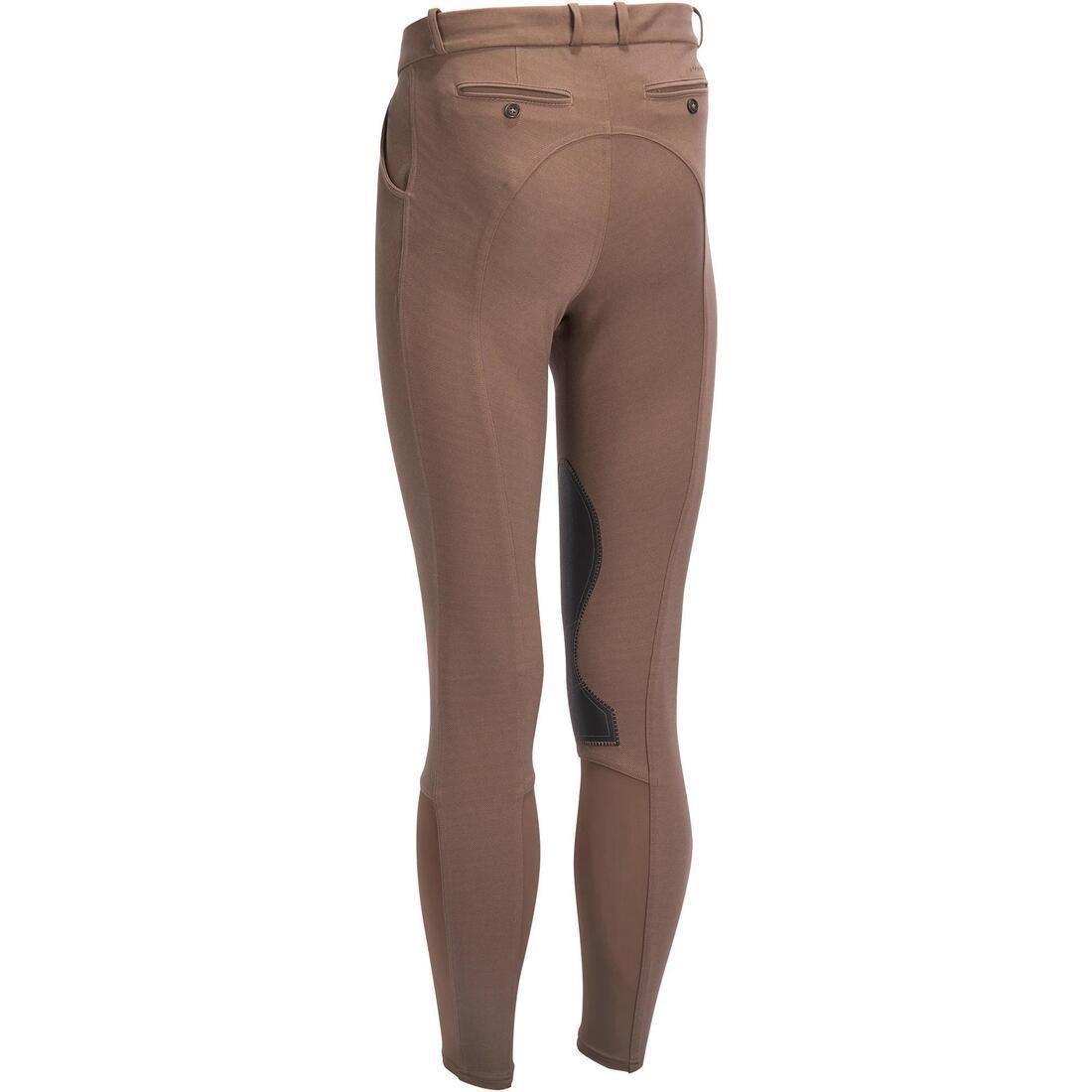 FOUGANZA - 140 Horse Riding Grippy Patch Jodhpurs, Brown