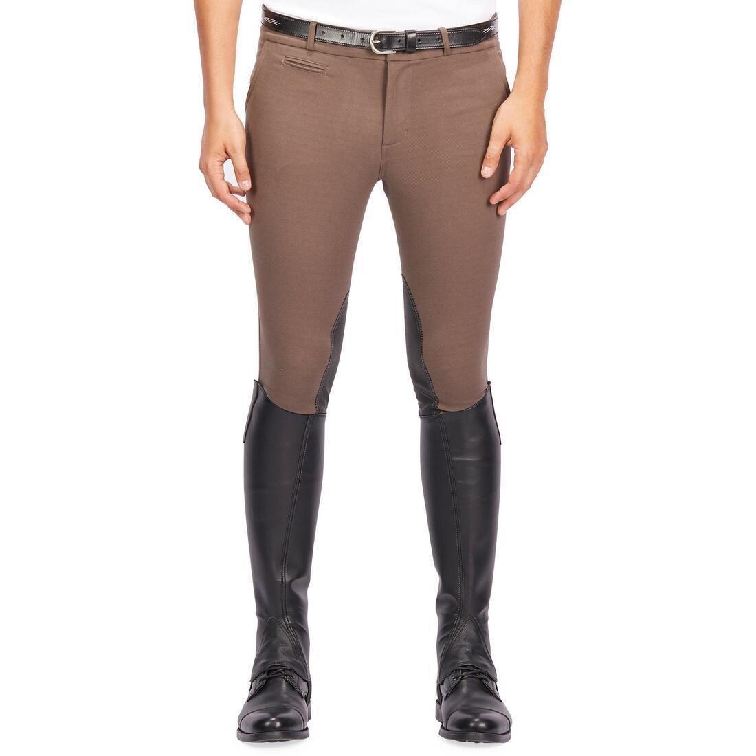 FOUGANZA - 140 Horse Riding Grippy Patch Jodhpurs, Brown