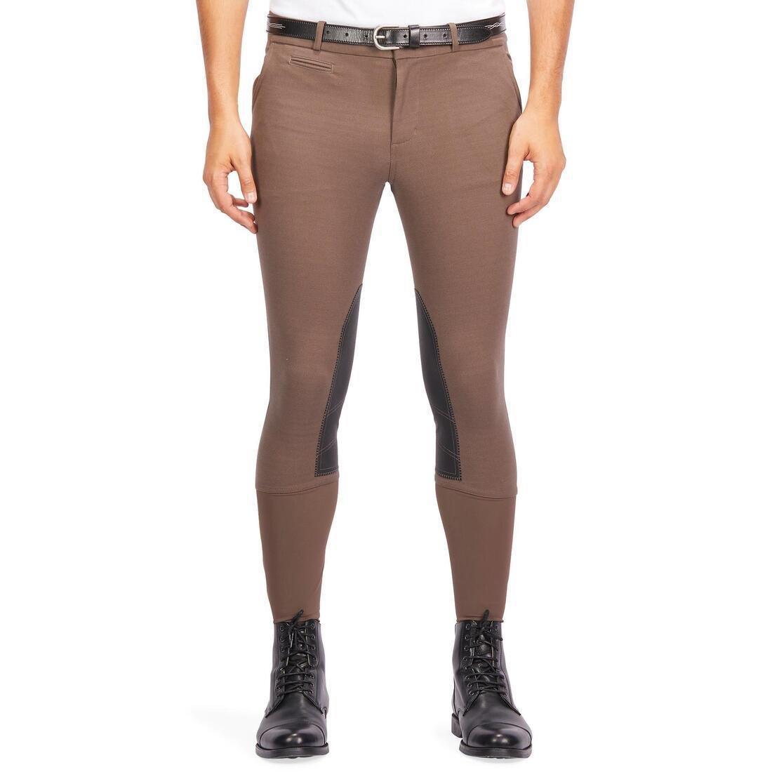 FOUGANZA - 140 Horse Riding Grippy Patch Jodhpurs, Brown