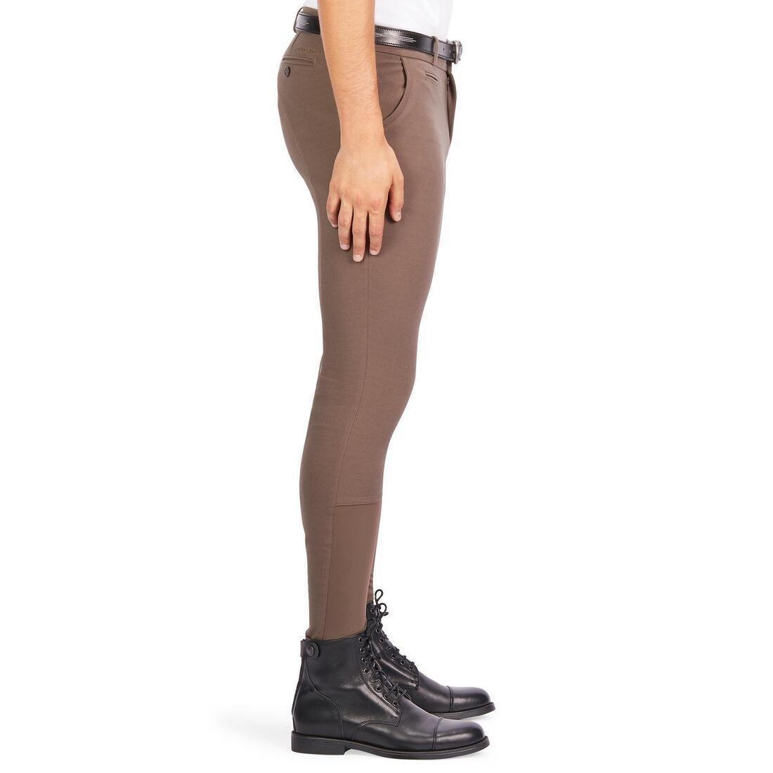 FOUGANZA - 140 Horse Riding Grippy Patch Jodhpurs, Brown