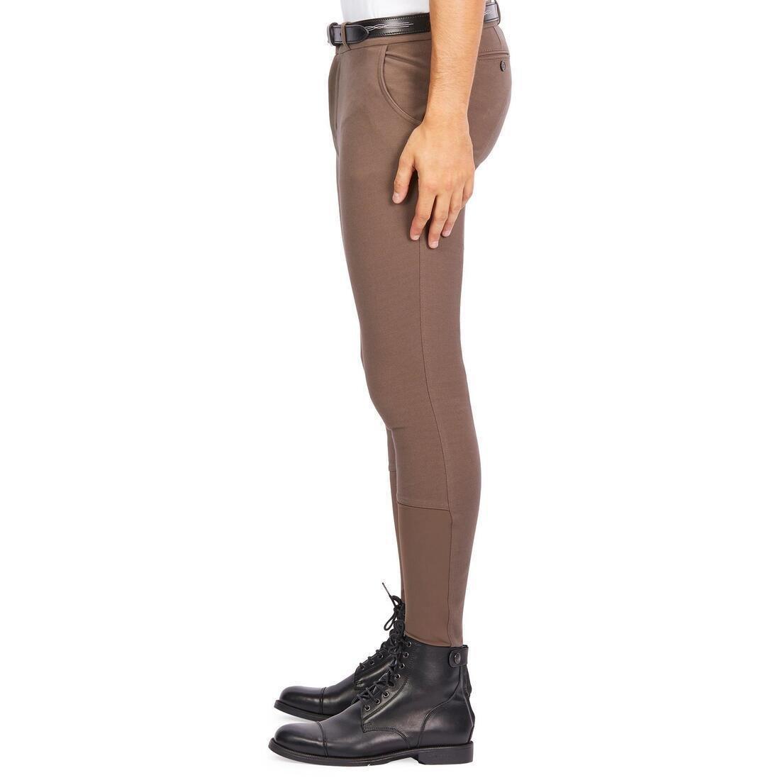 FOUGANZA - 140 Horse Riding Grippy Patch Jodhpurs, Brown