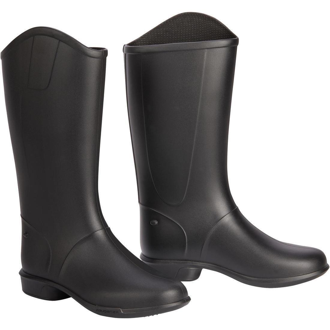 100 Kids Horse RidingLong Boots, Black, , large image number 3