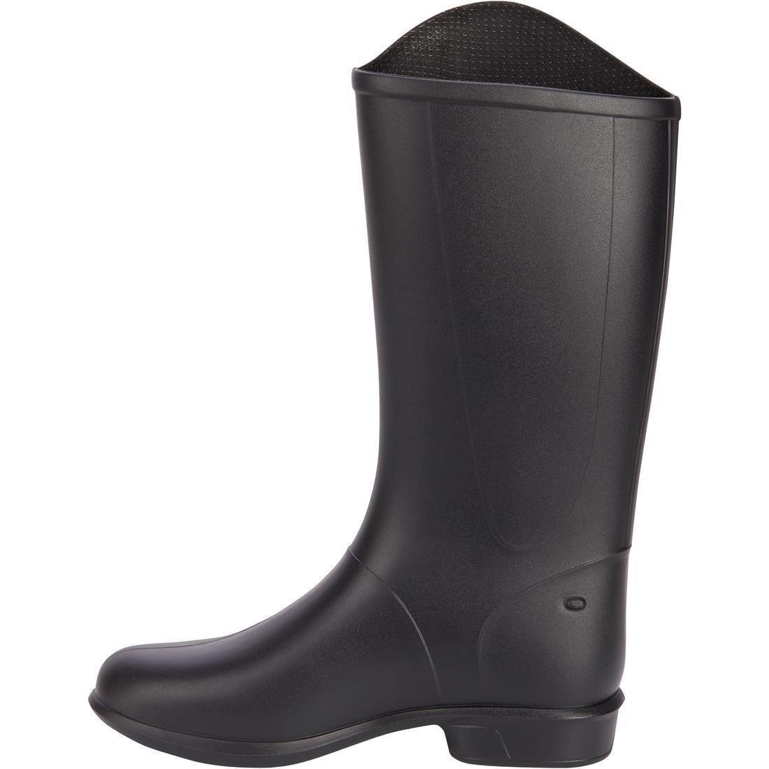 100 Kids Horse RidingLong Boots, Black, , large image number 4