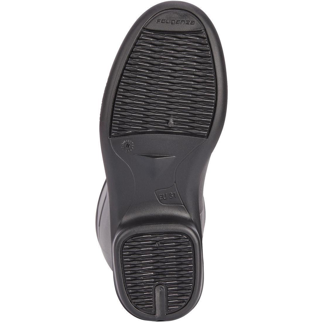 100 Kids Horse RidingLong Boots, Black, , large image number 9