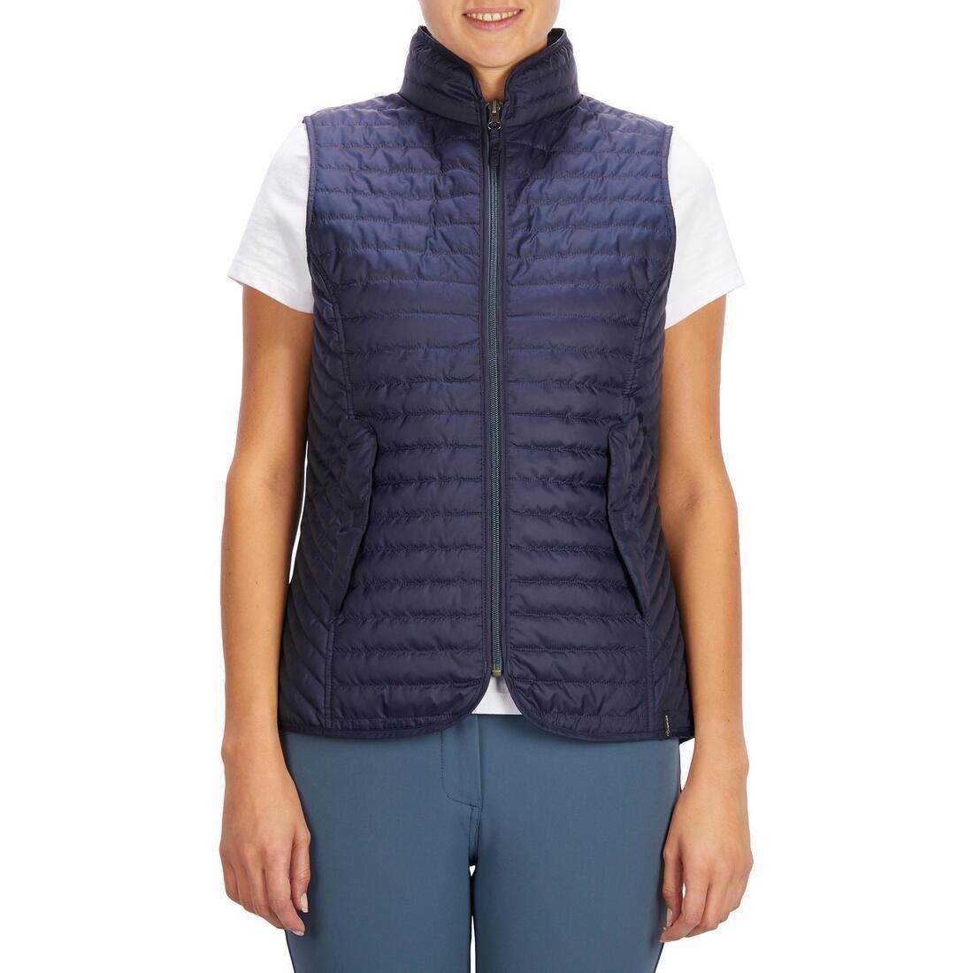 Sleeveless Horse Riding Padded Jacket - 100, Blue, , large image number 2