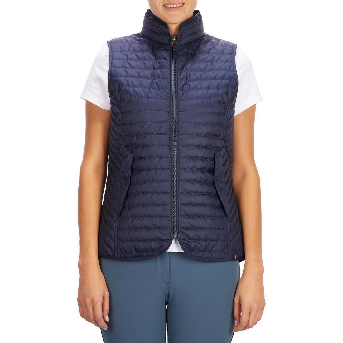 FOUGANZA - Sleeveless Horse Riding Padded Jacket - 100, Blue