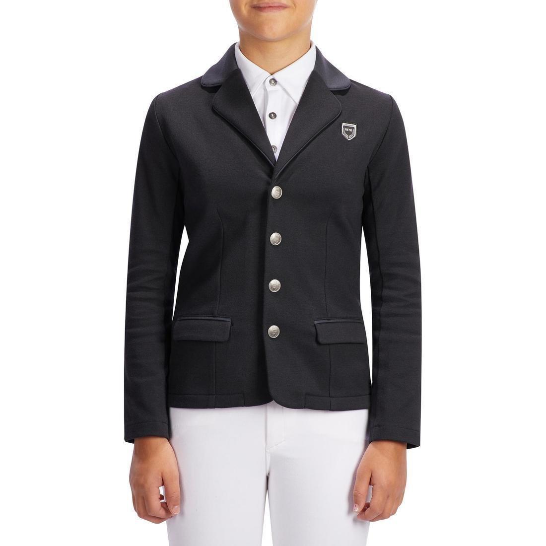 100 Compete Kids' Horse Riding Show Jacket, Black, No Color, large image number 1