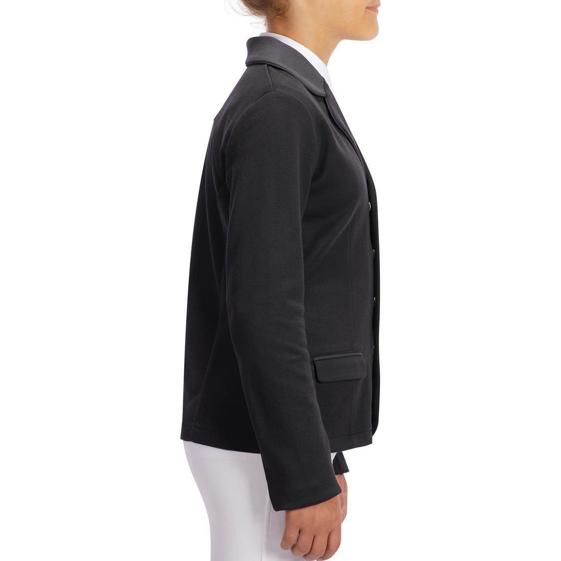 100 Compete Kids' Horse Riding Show Jacket, Black, No Color, large image number 2