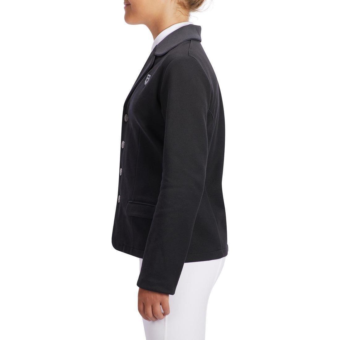 100 Compete Kids' Horse Riding Show Jacket, Black, No Color, large image number 4
