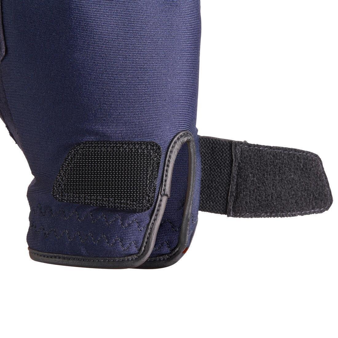 Basic Children's Horse Riding Gloves, Blue, No Color, large image number 1