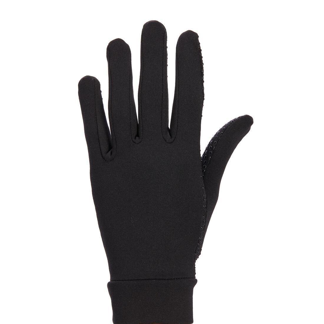 140 Women's Horse Riding Gloves, Black, No Color, large image number 0
