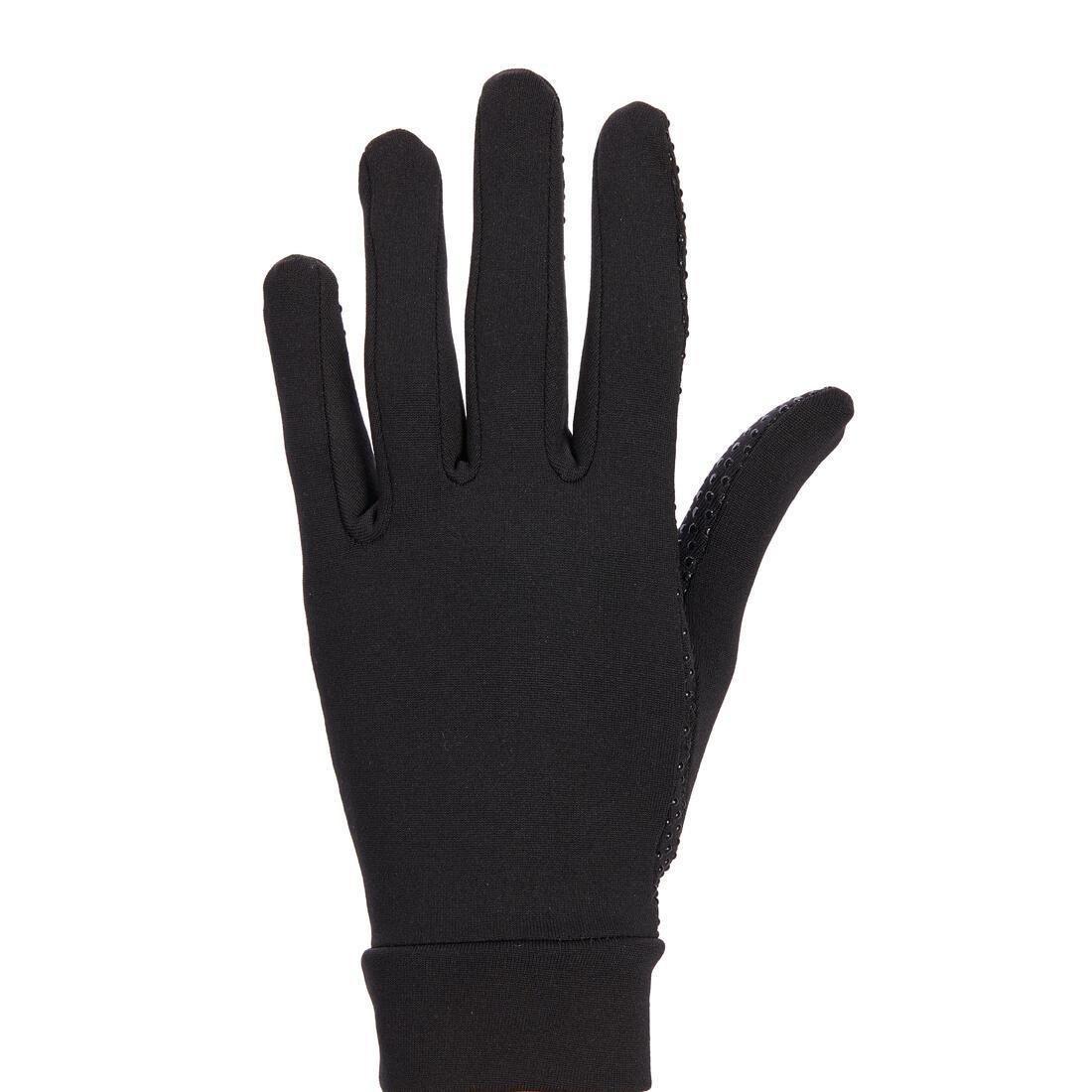 FOUGANZA - 2 /140Womens Horse Riding Gloves, Black