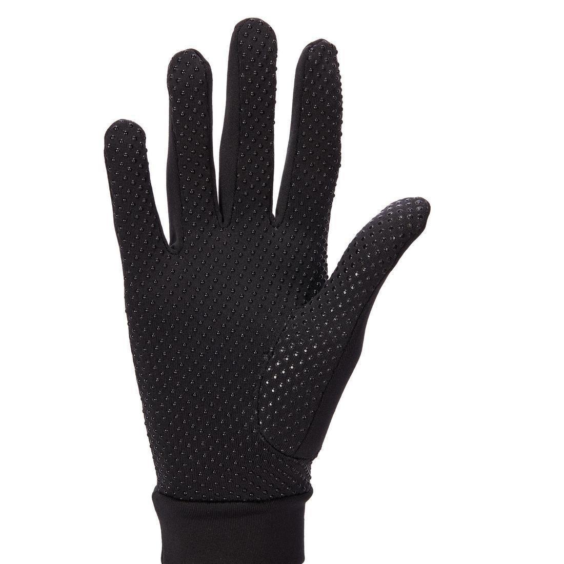 FOUGANZA - 2 /140Womens Horse Riding Gloves, Black