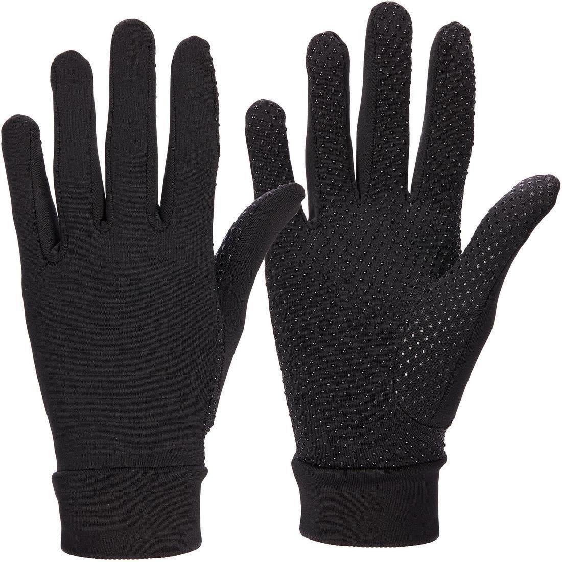 140 Women's Horse Riding Gloves, Black, No Color, large image number 2