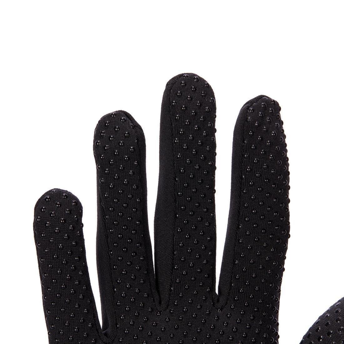 140 Women's Horse Riding Gloves, Black, No Color, large image number 3