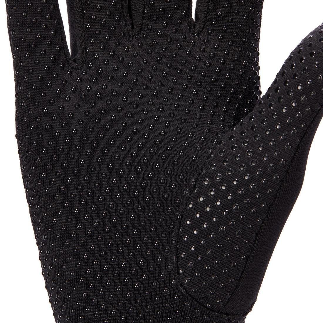 140 Women's Horse Riding Gloves, Black, No Color, large image number 4