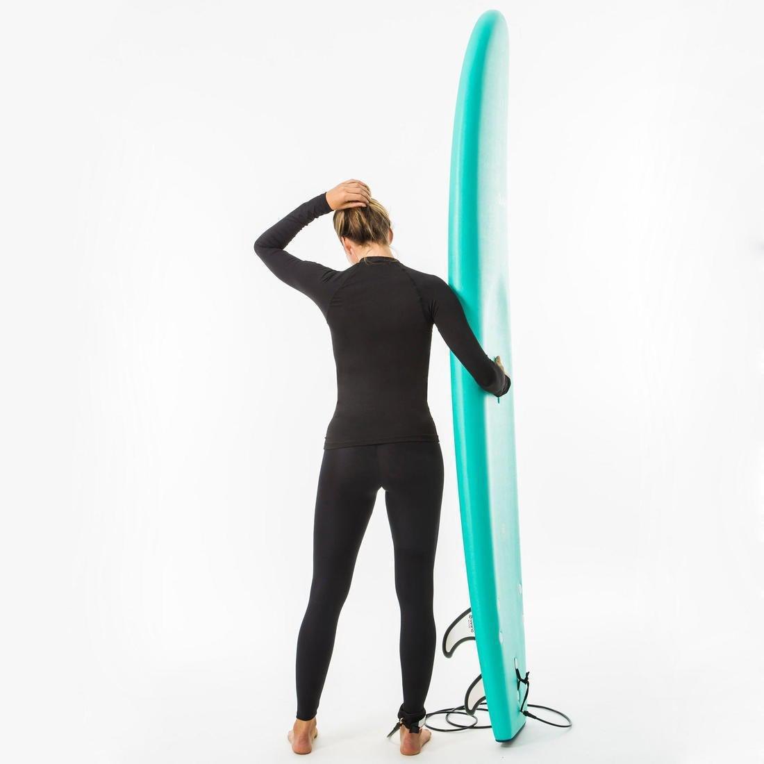 Women's Long Sleeve UV-resistant Surfing T-Shirt Black, No Color, large image number 9