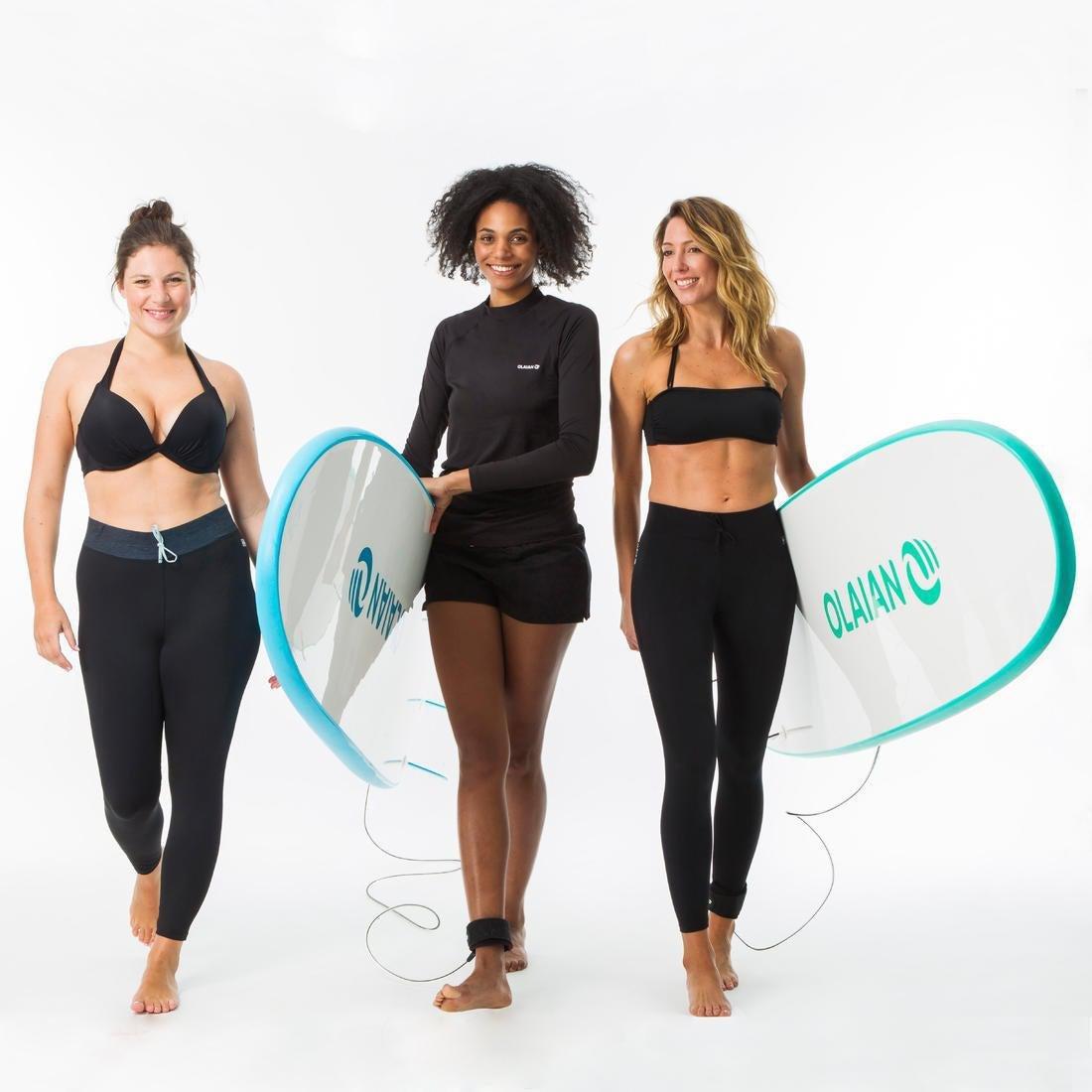 Women's Long Sleeve UV-resistant Surfing T-Shirt Black, No Color, medium