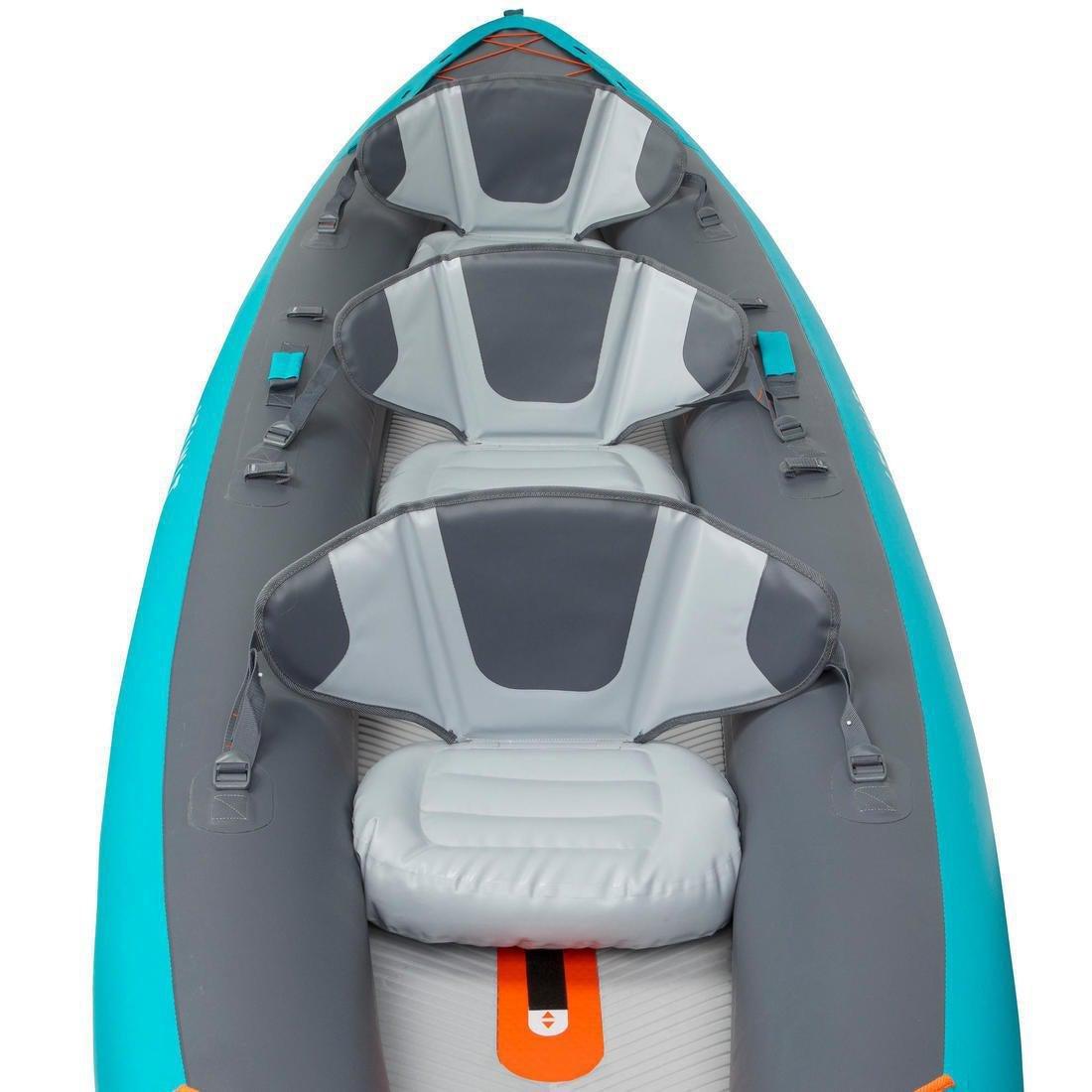 3-Person Touring Kayak High-Pressure Dropstitch Floor, Blue, No Color, large image number 11
