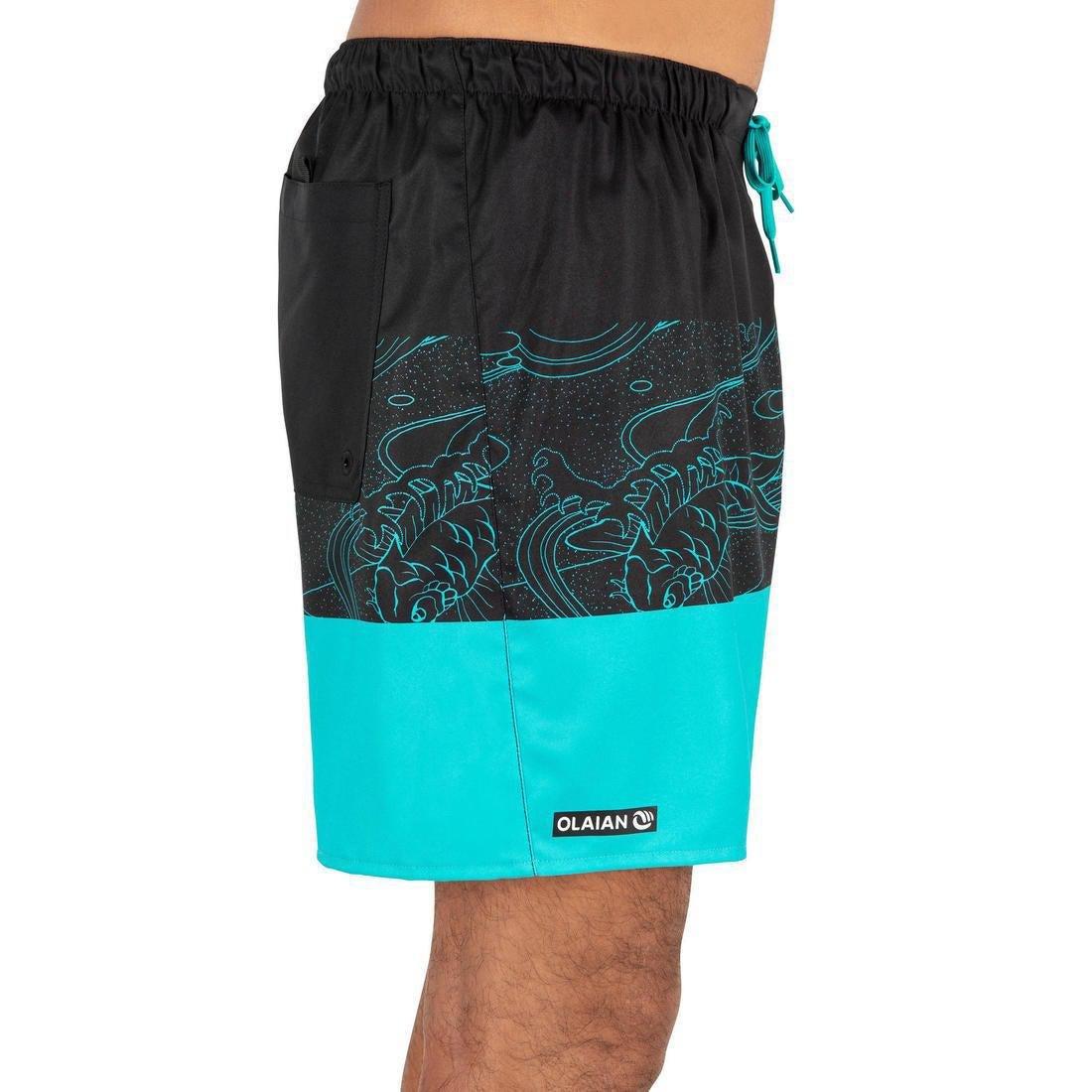 OLAIAN - 100 Short Surfing Boardshorts Square, Black