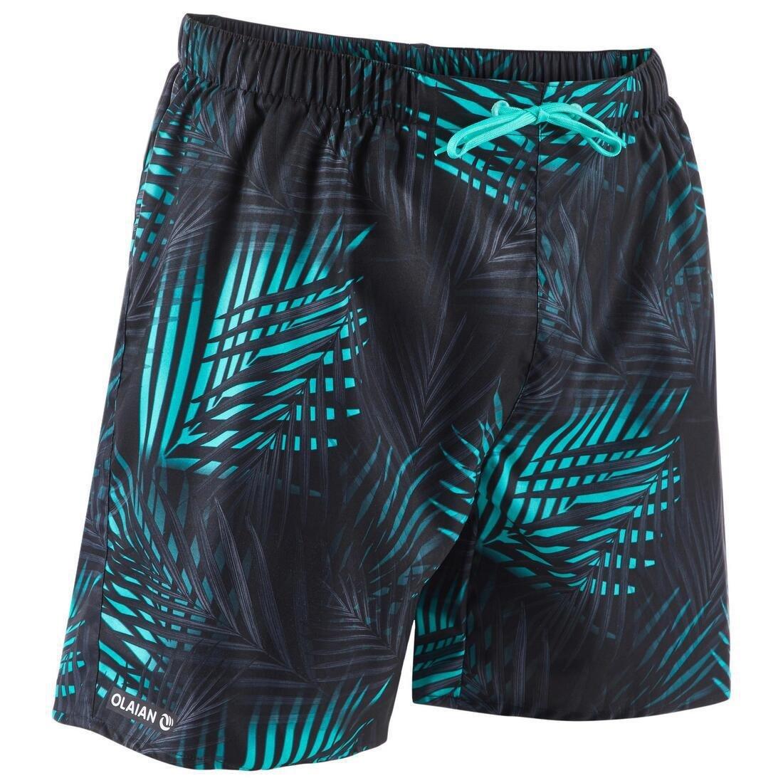 Short Surfing Boardshorts Square - 100, Black, No Color, large image number 0