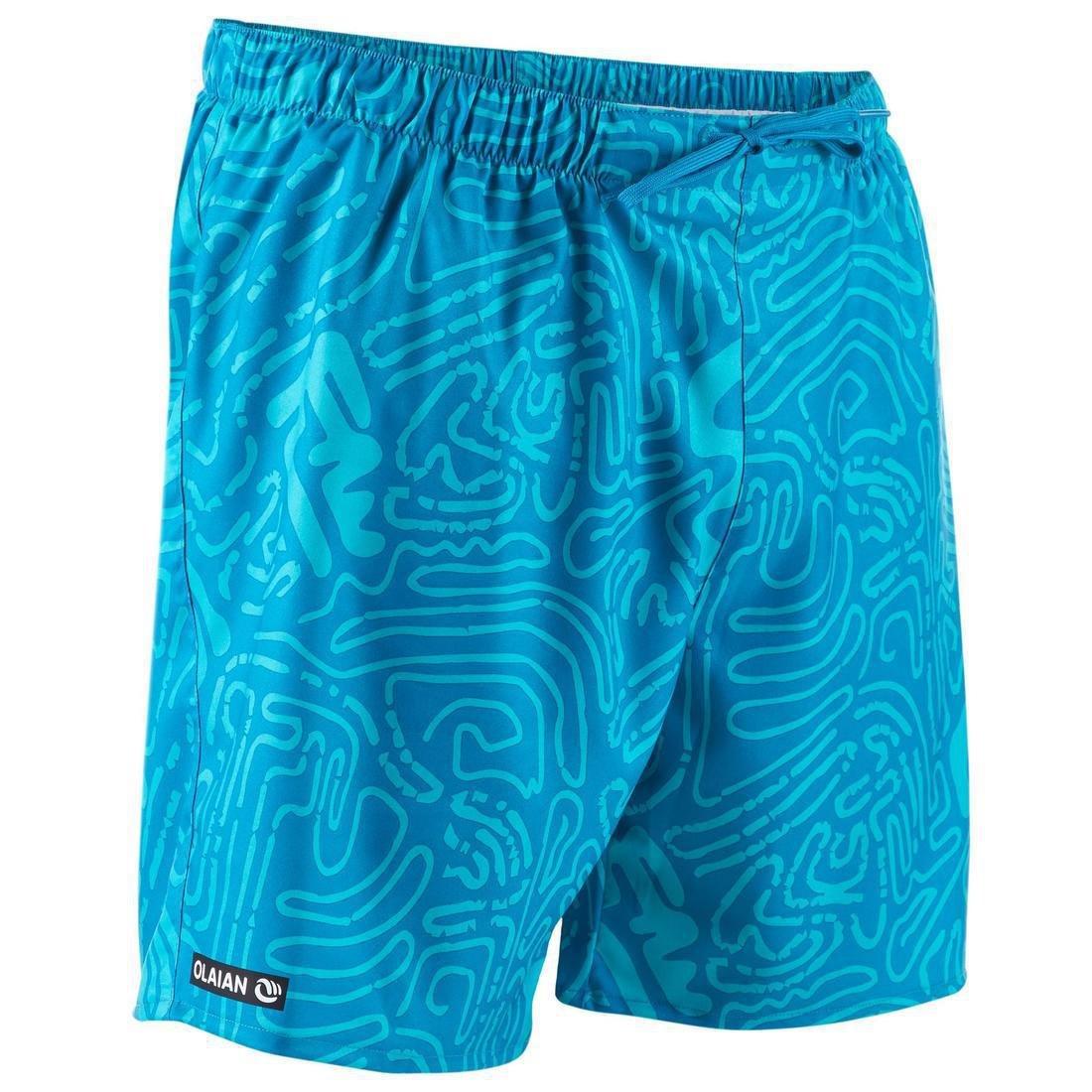 Short Surfing Boardshorts Square - 100, Black, No Color, large image number 1