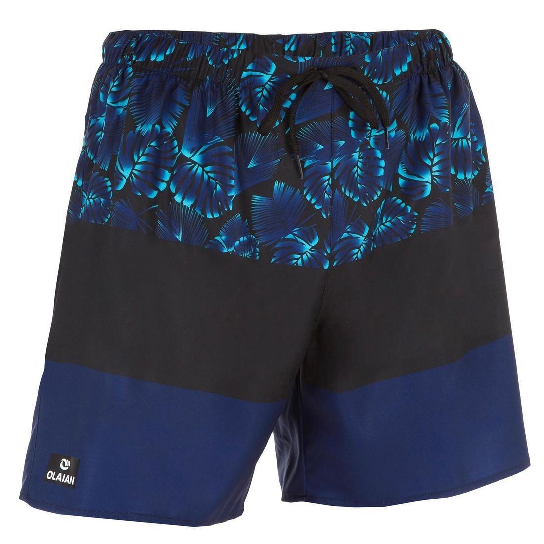 Short Surfing Boardshorts Square - 100, Black, No Color, large image number 9