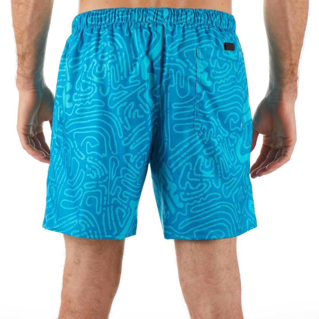 Short Surfing Boardshorts Square - 100, Black, No Color, large image number 14