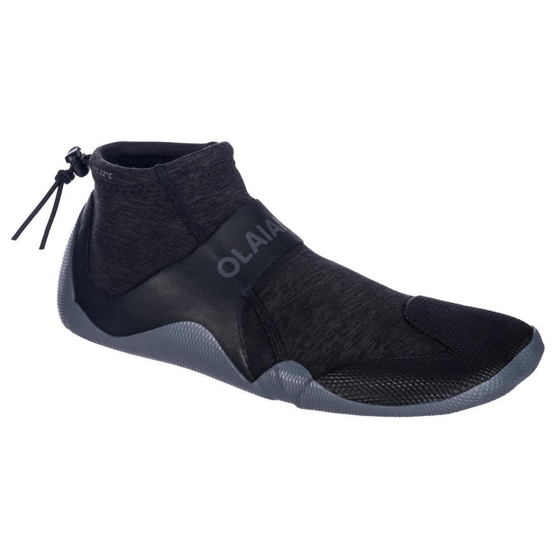 Surfing 2mm Neoprene Low Boots - 500, Black, No Color, medium