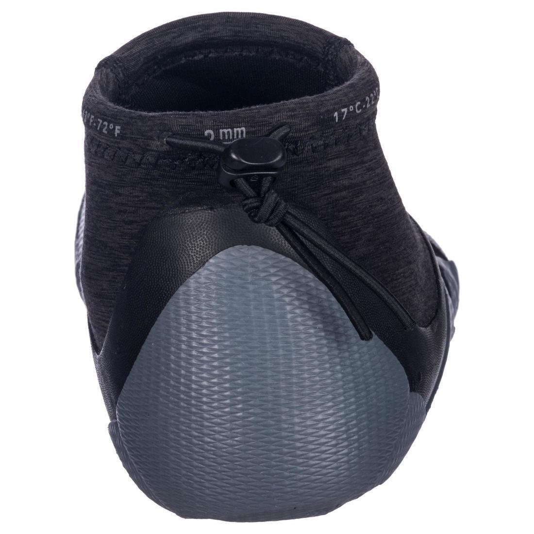 Surfing 2mm Neoprene Low Boots - 500, Black, No Color, large image number 5