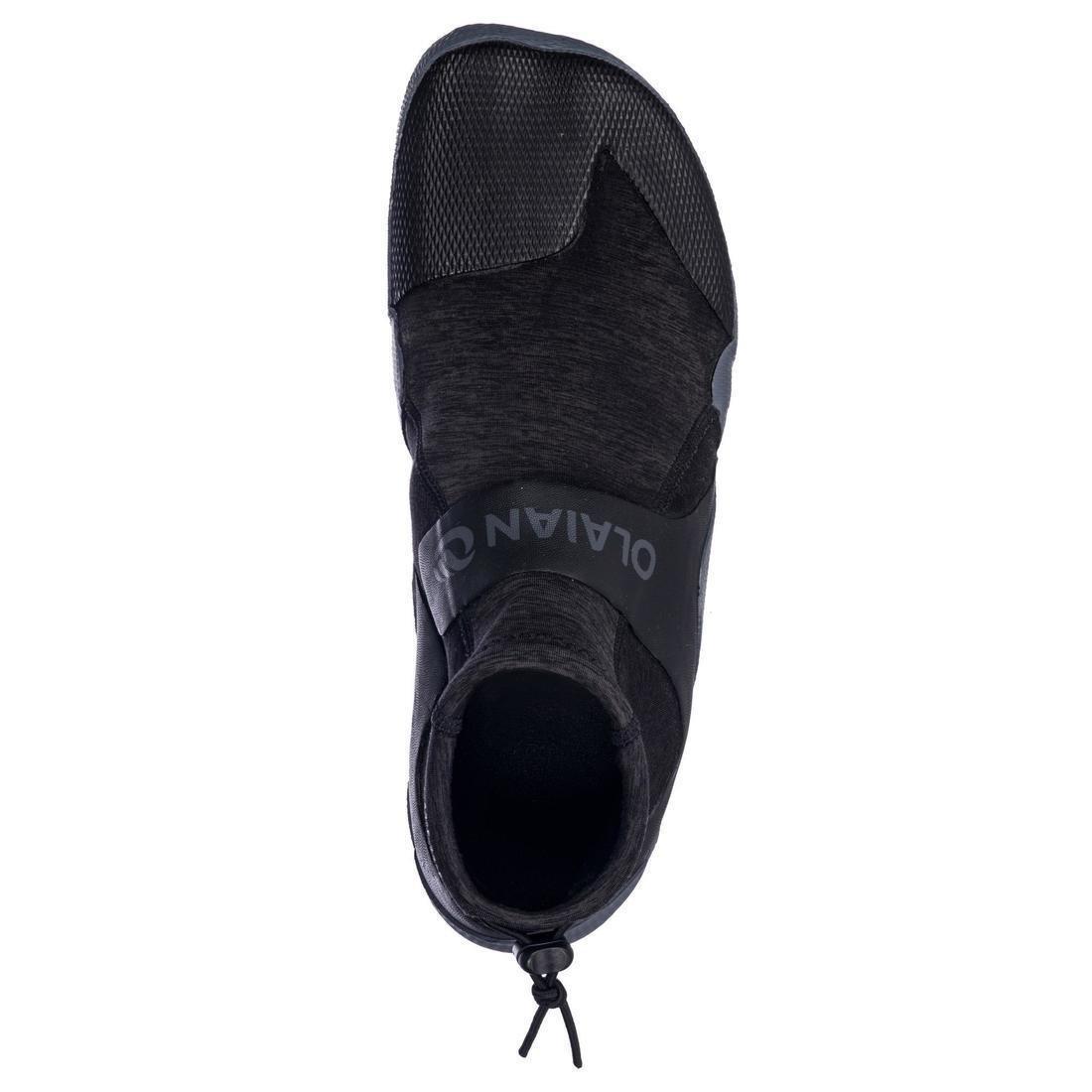 Surfing 2mm Neoprene Low Boots - 500, Black, No Color, large image number 7