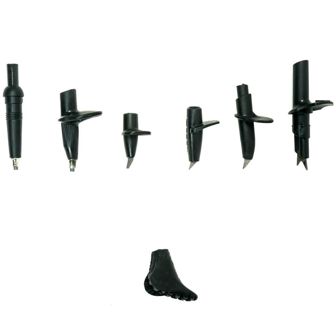 BLACK RUBBER TIPS FOR NORDICWALKING POLES - BLACK, 5401_000, large image number 5