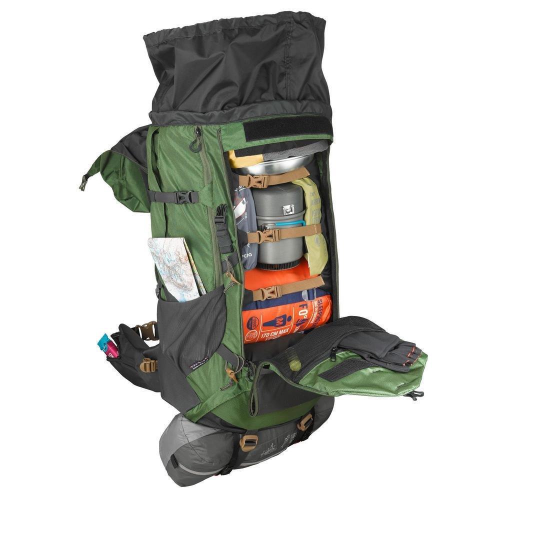 Mountain Trekking Rucksack | Trek 500, Green, No Color, large image number 5