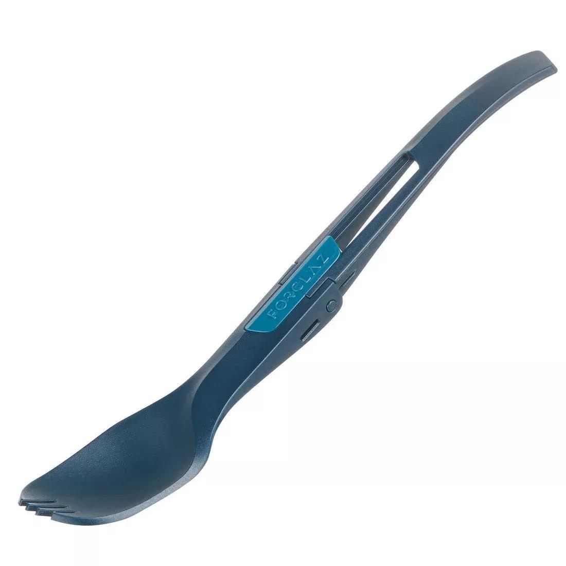 Folding Cutlery (Fork/Spoon), Blue, No Color, large image number 0