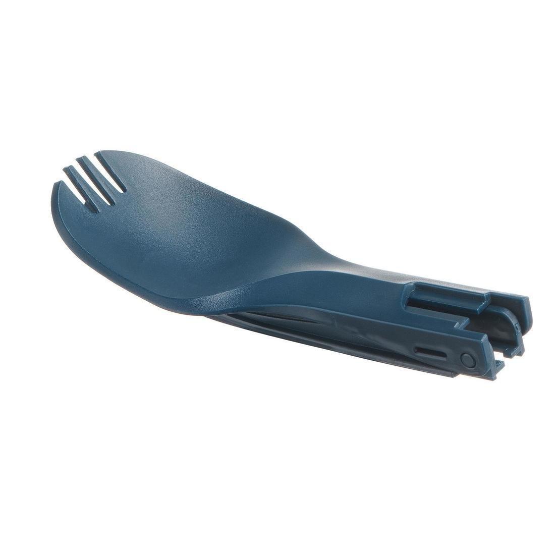 Folding Cutlery (Fork/Spoon), Blue, No Color, large image number 1