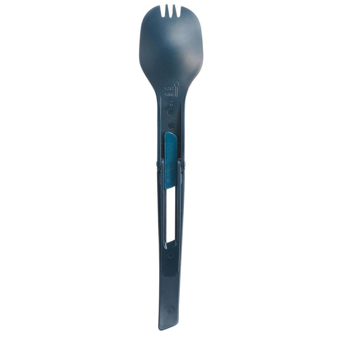Folding Cutlery (Fork/Spoon), Blue, No Color, large image number 4