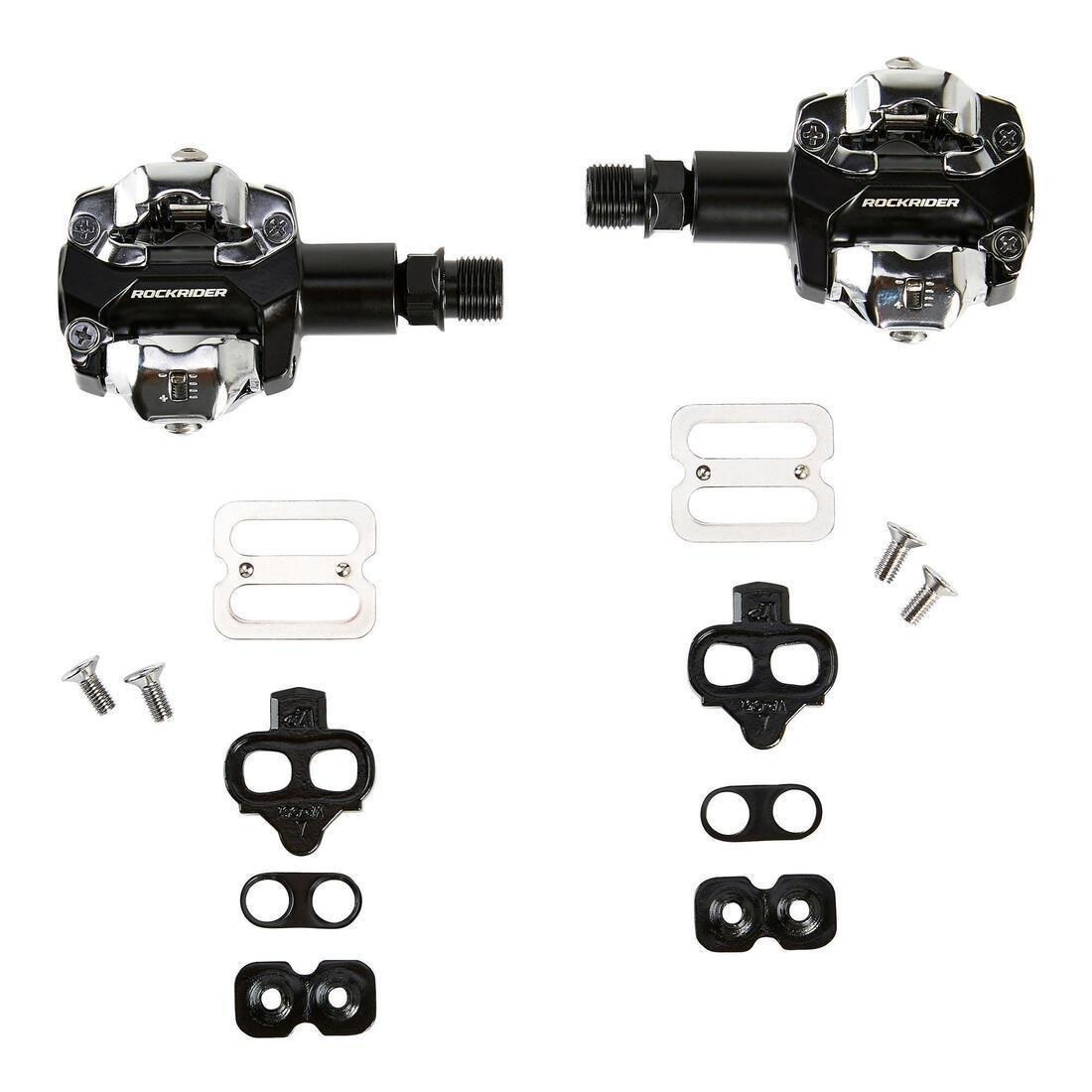 Spd-Compatible Clipless Mountain Bike Pedals, No Color, large image number 1