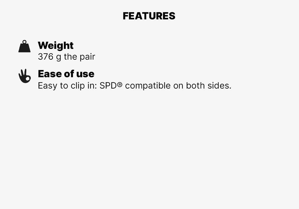 Spd-Compatible Clipless Mountain Bike Pedals, No Color, medium