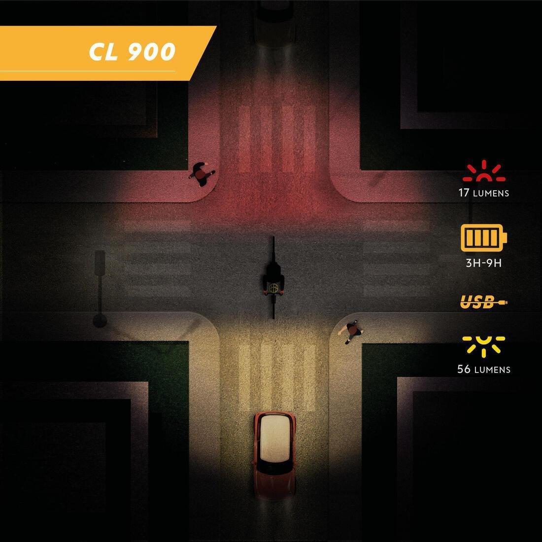 Cl 900 Front/Rear Led Usb Bike Light, Grey, No Color, large image number 1