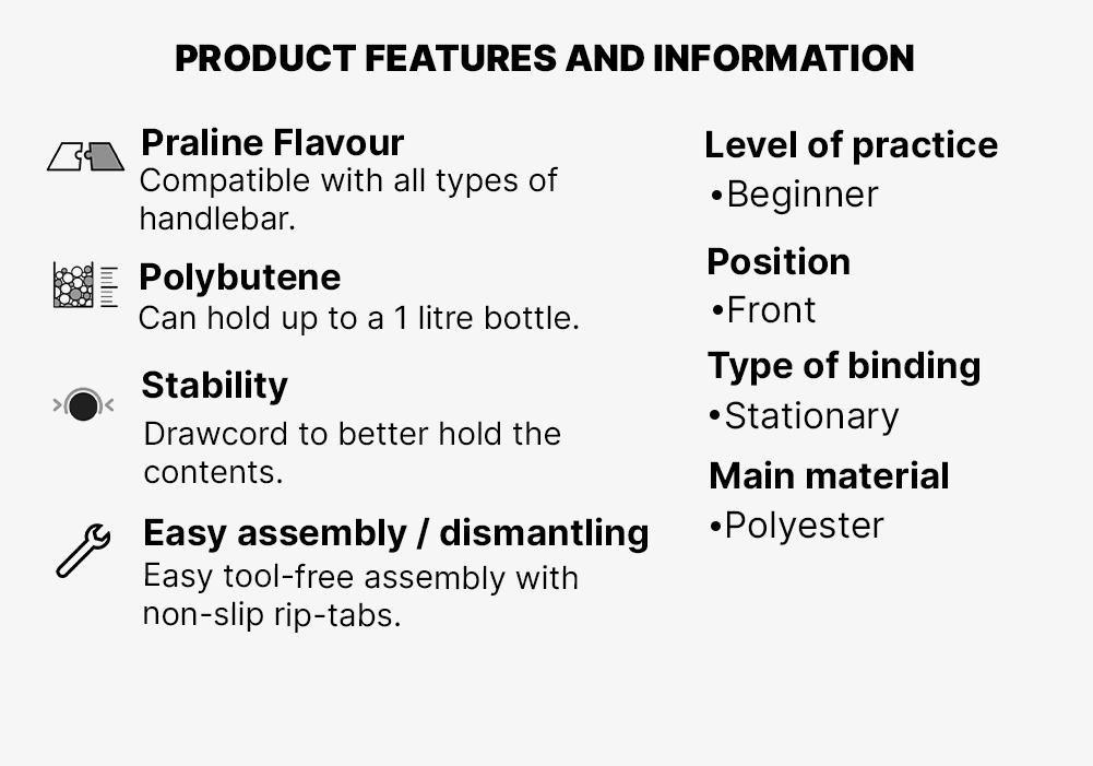 Fabric Handlebar Bottle Cage, Black, No Color, medium