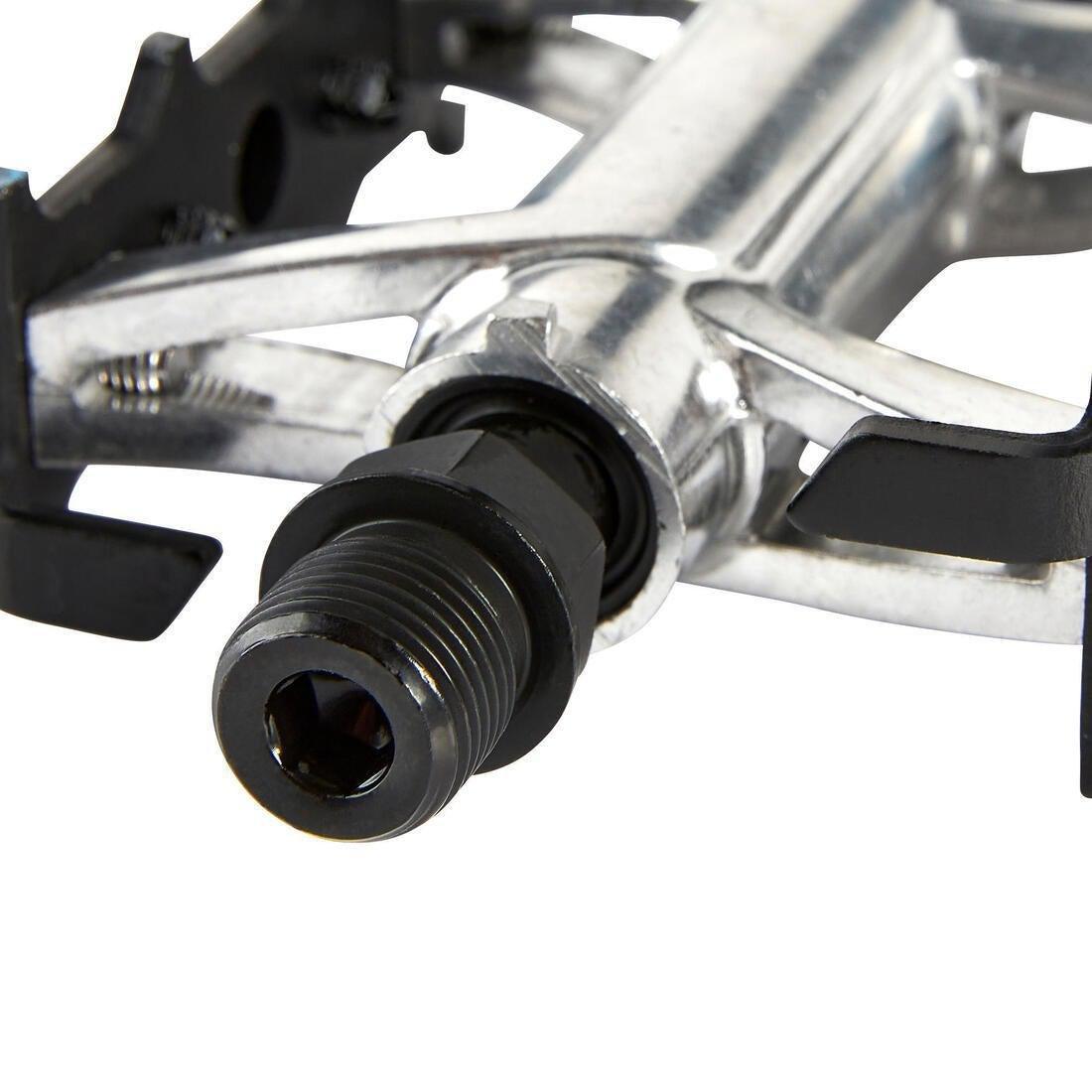 Flat Aluminium Mountain Bike Pedals, Grey, No Color, large image number 1