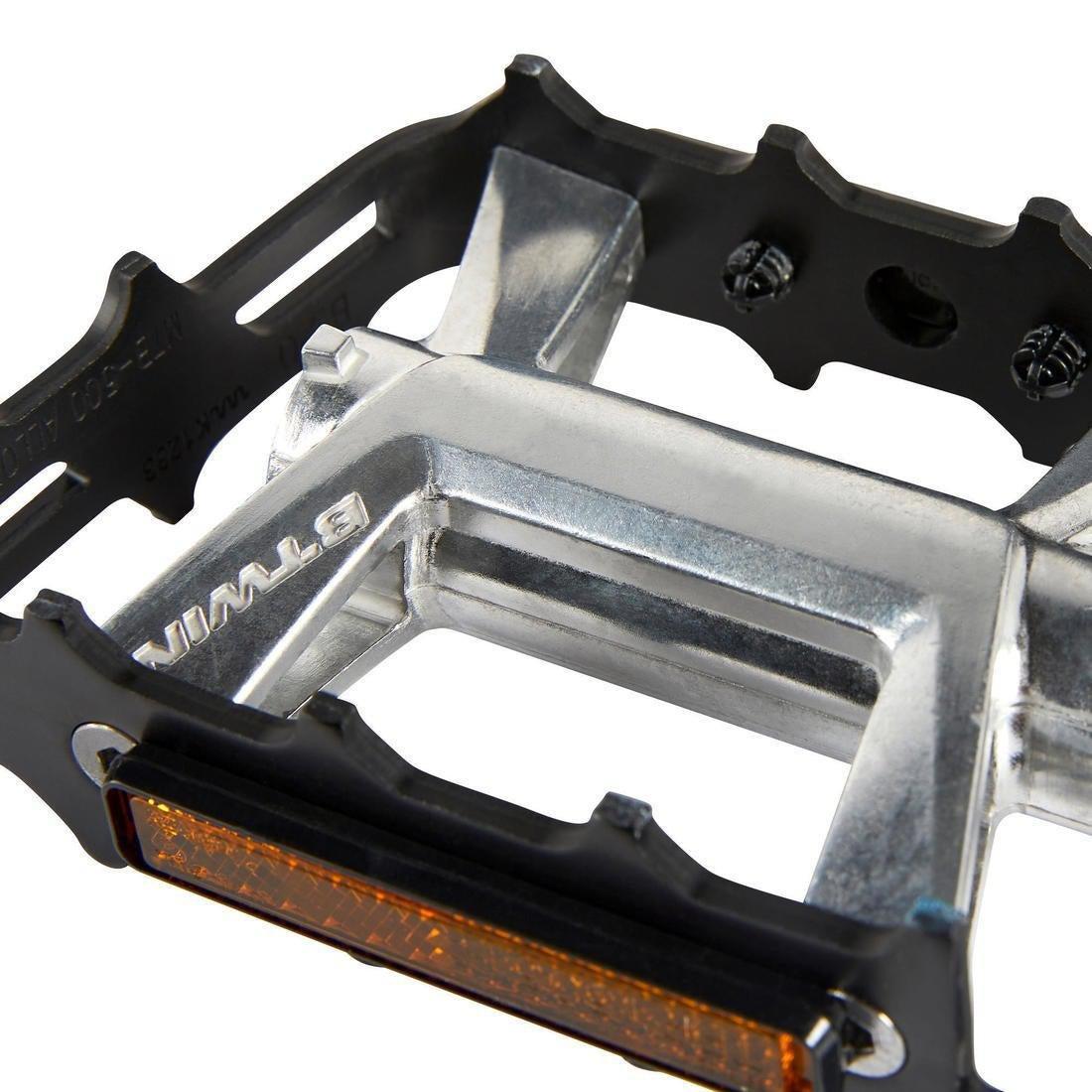 Flat Aluminium Mountain Bike Pedals, Grey, No Color, large image number 5