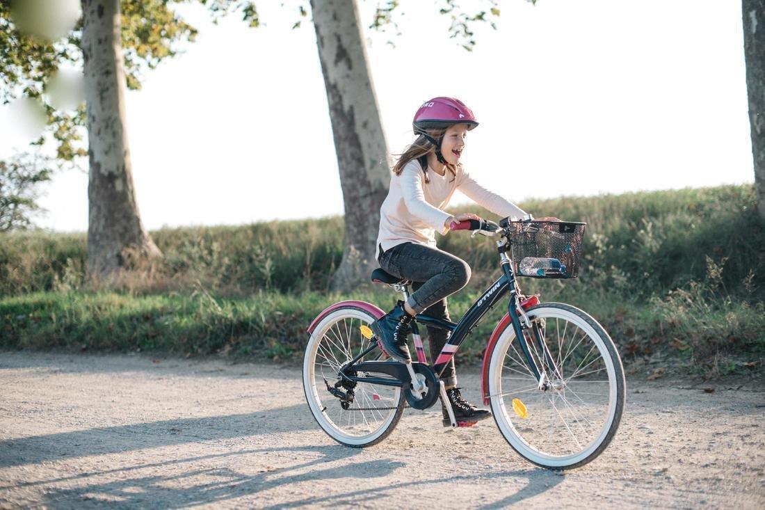 BTWIN - Kids Girls 24 Inch Hybrid Bike - 500 9-12 Years Old, Pink