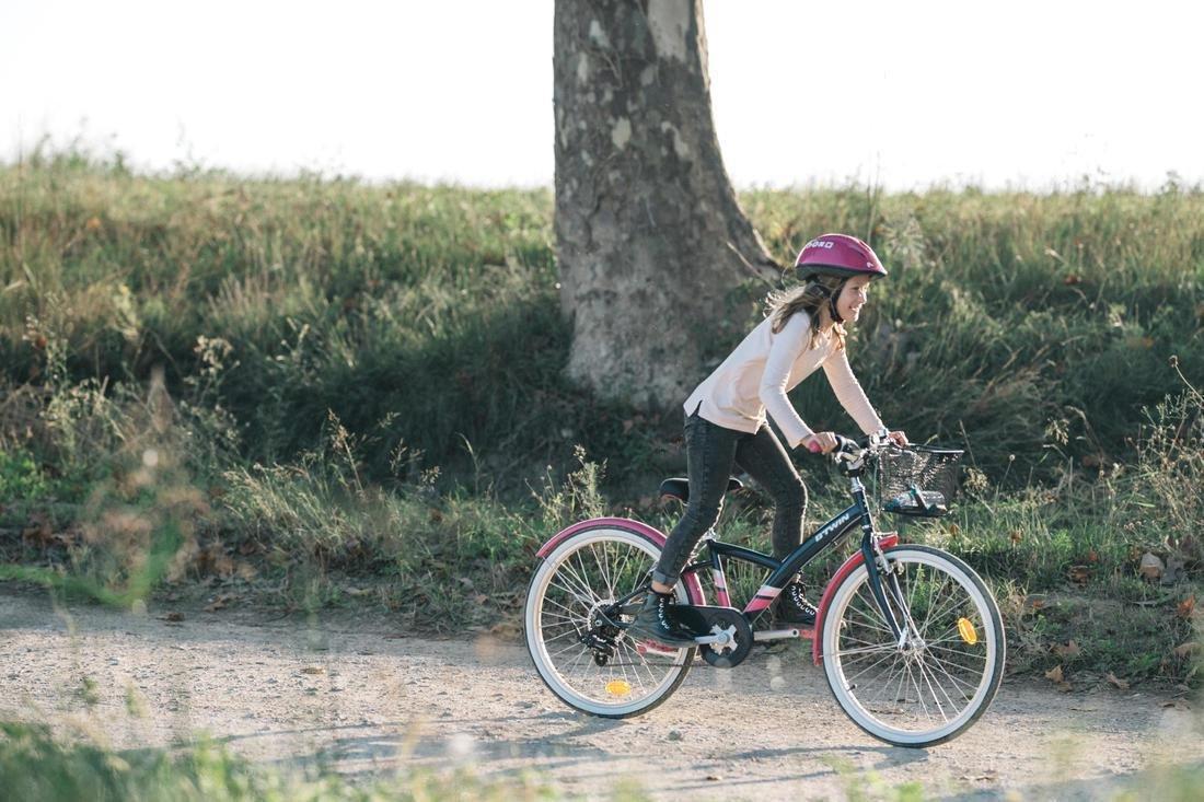 BTWIN - Kids Girls 24 Inch Hybrid Bike - 500 9-12 Years Old, Pink