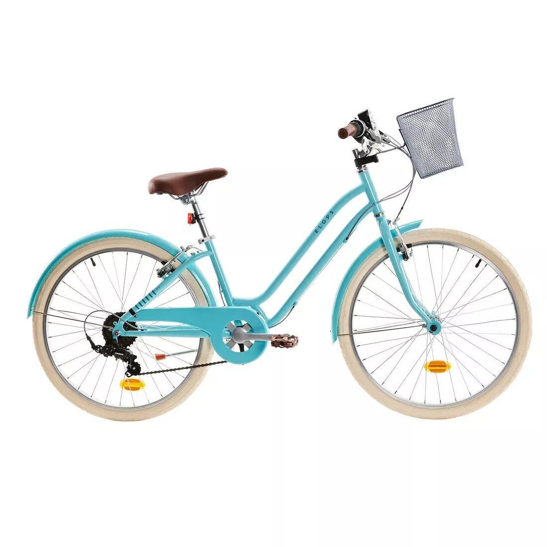 Unisex Kids 24 City Bike Elops 500, Blue, , large image number 0